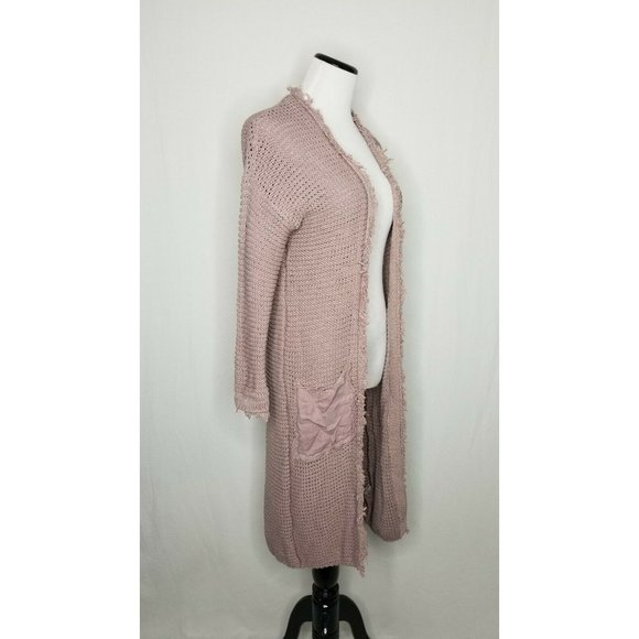 Free People Woodstock Mauve Fringe Duster Cardigan - Picture 4 of 7